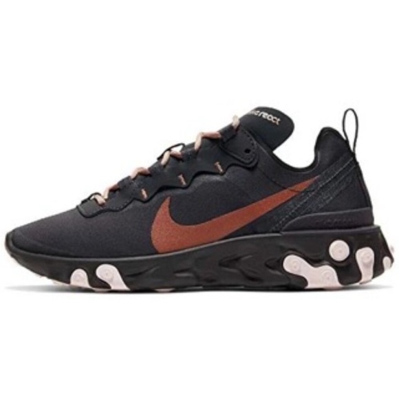 Nike React Element 55 Oil Grey Copper Sneaker - Picture 4 of 12